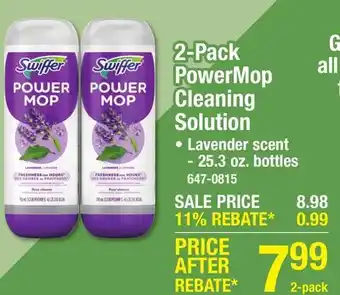 Menards 2-Pack PowerMop Cleaning Solution offer