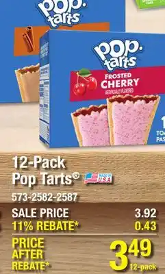 Menards 12-Pack Pop Tarts offer