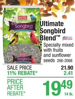 Menards Ultimate Songbird Blend offer