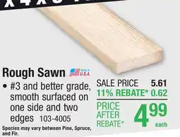 Menards Rough Sawn offer