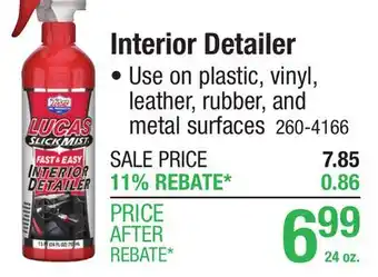 Menards Interior Detailer offer