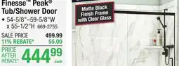 Menards Finesse Peak Tub/Shower Door offer