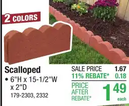 Menards Scalloped offer