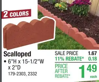 Menards Scalloped offer
