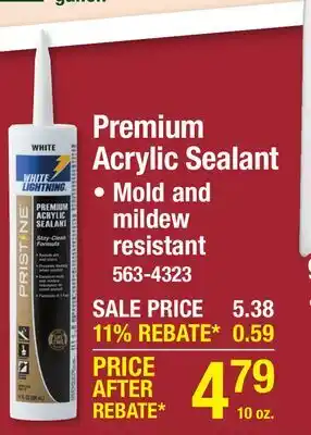 Menards Premium Acrylic Sealant offer
