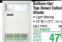Menards Bottom-Up/ Top-Down Cellular Shade offer