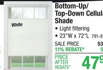 Menards Bottom-Up/ Top-Down Cellular Shade offer