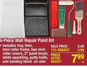 Menards 9-Piece Wall Repair Paint Kit offer