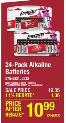 Menards 24-Pack Alkaline Batteries offer