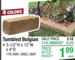 Menards Tumbled Belgian offer