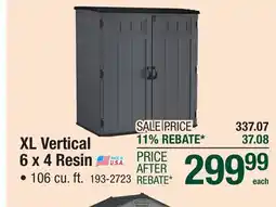 Menards XL Vertical 6 x 4 Resin offer