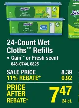 Menards 24-Count Wet Cloths Refills offer
