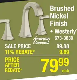 Menards Brushed Nickel Finish offer