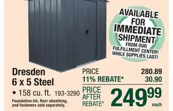 Menards Dresden 6 x 5 Steel offer