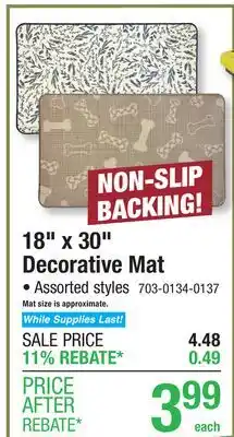 Menards 18 x 30 Decorative Mat offer