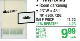 Menards 1 Vinyl Blind offer