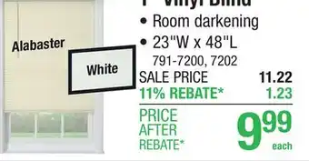 Menards 1 Vinyl Blind offer