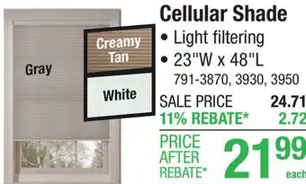 Menards Cellular Shade offer