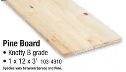 Menards Pine Board offer