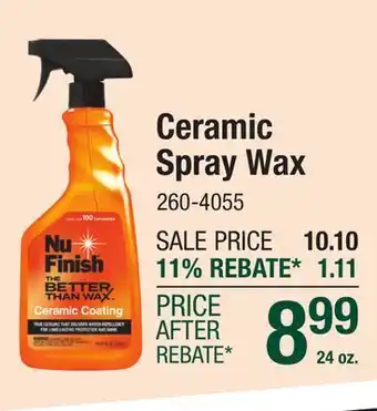 Menards Ceramic Spray Wax offer