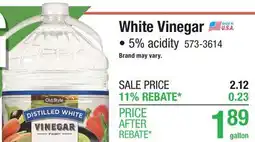Menards White Vinegar offer
