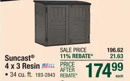 Menards Suncast 4 x 3 Resin offer