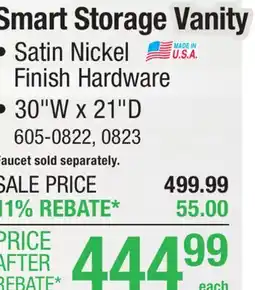 Menards Smart Storage Vanity offer