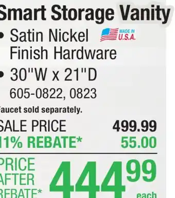 Menards Smart Storage Vanity offer