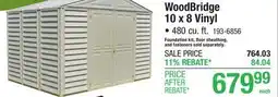Menards WoodBridge 10 x 8 Vinyl offer