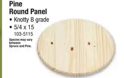 Menards Pine Round Panel offer