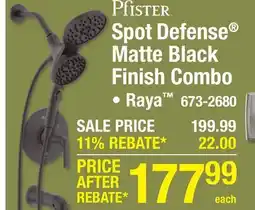 Menards Spot Defense Matte Black Finish Combo offer