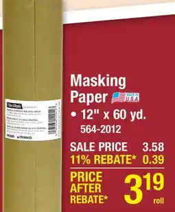 Menards Masking Paper offer
