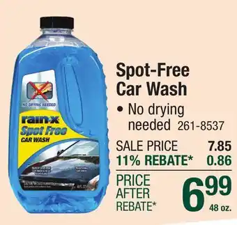 Menards Spot-Free Car Wash offer