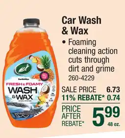 Menards Car Wash & Wax offer