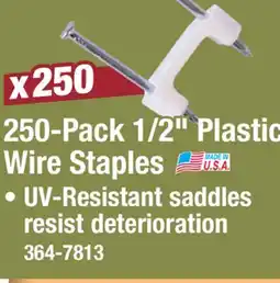 Menards 250-Pack 1/2 Plastic Wire Staples offer