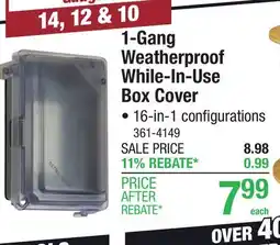 Menards 1-Gang Weatherproof While-In-Use Box Cover offer