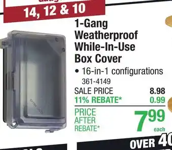 Menards 1-Gang Weatherproof While-In-Use Box Cover offer