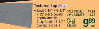 Menards Textured Lap offer