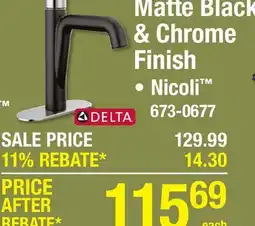 Menards Matte Black & Chrome Finish offer