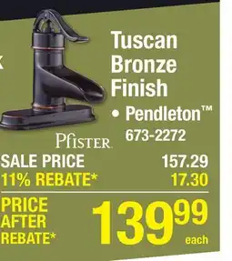 Menards Tuscan Bronze Finish offer