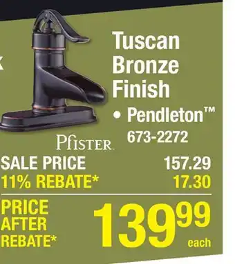 Menards Tuscan Bronze Finish offer