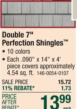 Menards Double 7 Perfection Shingles offer
