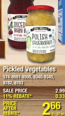 Menards Pickled Vegetables offer