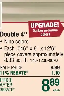 Menards Double 4 offer