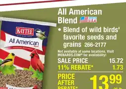 Menards All American Blend offer