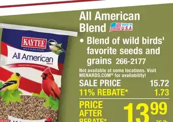 Menards All American Blend offer