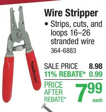 Menards Wire Stripper offer