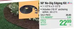 Menards 50' No-Dig Edging Kit offer