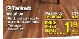 Menards Invitation LAMINATE FLOORING offer