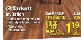 Menards Invitation LAMINATE FLOORING offer